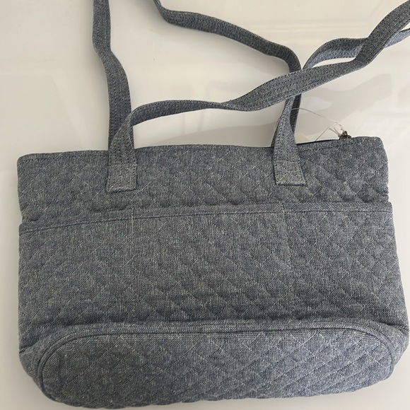 Bella Taylor Small Quilted Tote Bag - Gray NWT - Picture 4 of 8